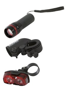 LED Fahrradleuchten Set, 3-tlg.