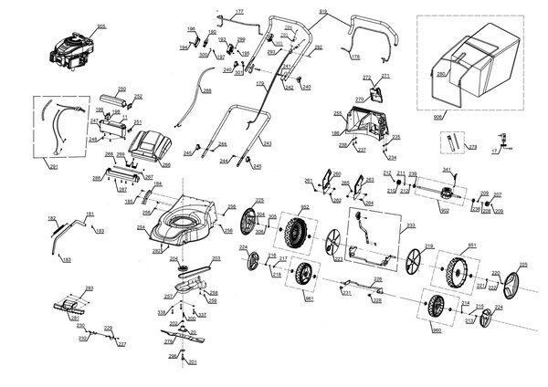 Seilzugstarter Für Einhell GC-PM 46S Rasenmäher - 170 Mm Lochabstand, Kunststoff/Metal Konstruktion