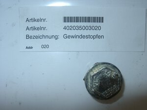 Gewindestopfen