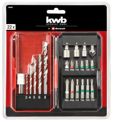 Bit drill set 22 pcs. S-Box