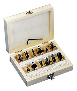 Set of router bits, 12 pcs.