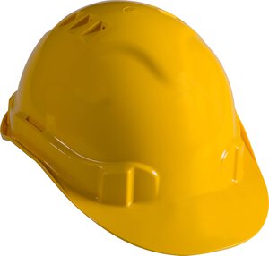 Schutzhelm, mit Kunststoffschweißband, verstellbar, gelb