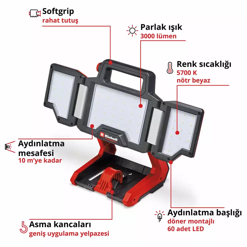 Einhell Akülü Aydınlatma TP-CL 18/3000 Li - Solo