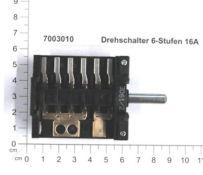 Drehschalter 6-Stufen 16A 