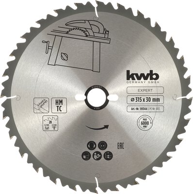 Bauholz-Kreissägeblätter für Bau- und Tischkreissägen Ø 315 x 30 mm