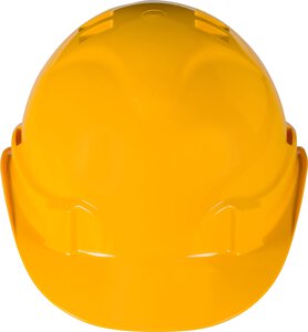 Schutzhelm, mit Kunststoffschweißband, verstellbar, gelb