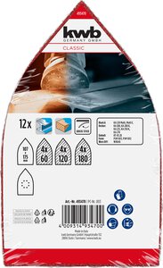 QUICK-STICK Schleifdreiecke, HOLZ & METALL, Edelkorund, 107 x 175 mm, Sparpack