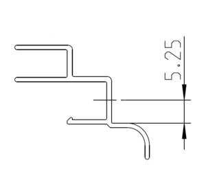 Fensterseitenprofil 675 mm