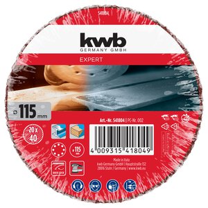 QUICK-STICK sanding discs for wood and metal, aluminium oxide, Ø 115 mm, punched, Trade pack