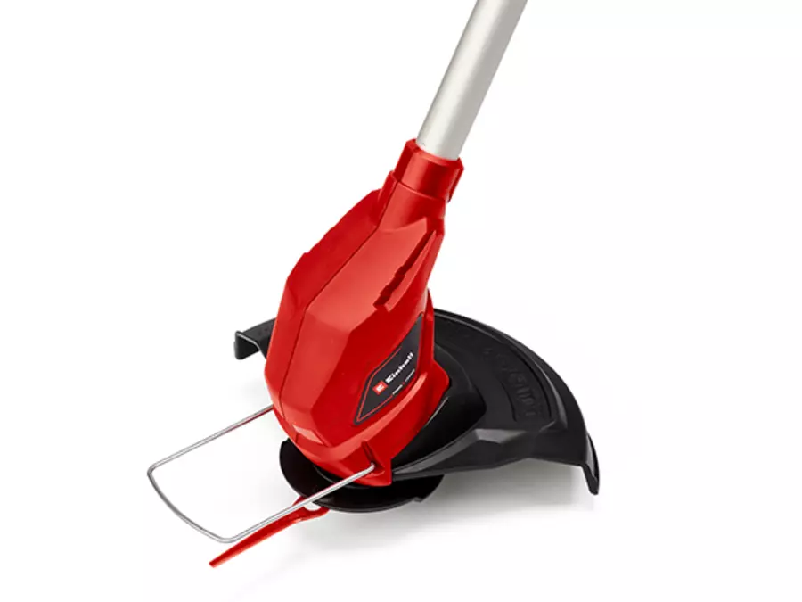 The Einhell cordless grass trimmer GC-CLT 18/240 Li - Solo with flower guard to protect plants and flower beds.