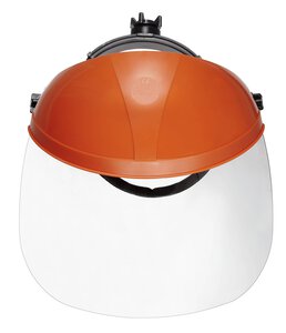 Safety helmet with clear visibility visor