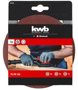 5-pc. Sandpaper Set, Ø 150 mm