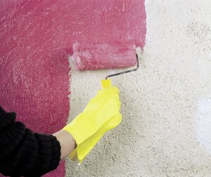 Haushalts-Handschuh, Latex, innen velourisiert