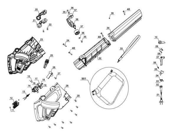 Sacco Raccolta Per Ventilatore Scarificatore Einhell 20L - Accessorio Per GC-SC 18/28 Li E GC-SCA 18/280 BL