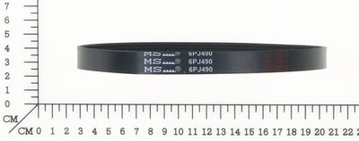 2 Courroies 6PJ490 Pour Tondeuse à Gazon - Haute Résistance, 6 Stries