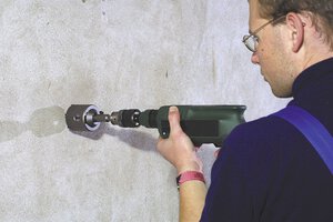 Hohlbohrkrone HARTMETALL, mit wechselbarem Aufnahmeschaft, SDS Plus