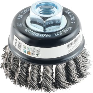 AGGRESSO-FLEX® Spazzola a tazza, filo di acciaio, Ø 0,5 mm, sfusa nel cartone 