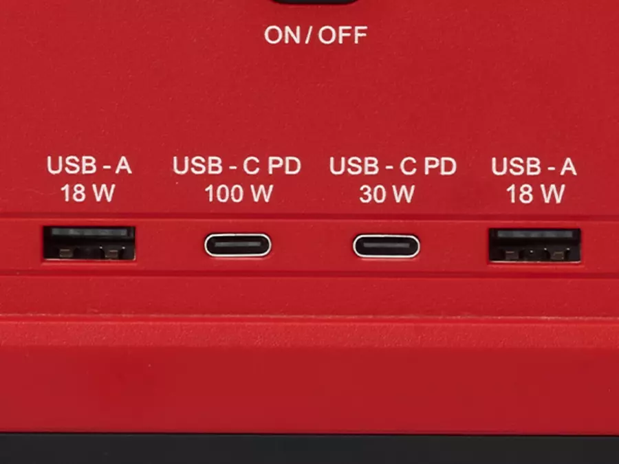 The Einhell energy station TE-ES 300/240 shows four USB-A ports with power ratings on the front.