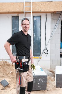 Pochette ceinture porte-outils, cuir, avec ceinture en nylon