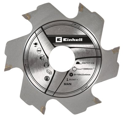 Milling blade 100x22x3,8mm 6T.