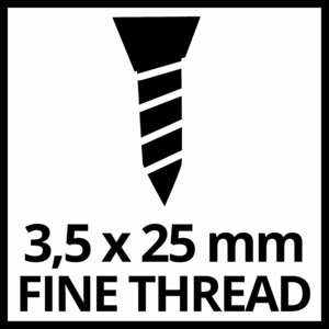 Drywall Screws, Fine Thread, 3.5 x 25 mm