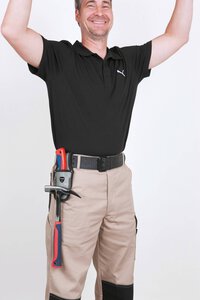 Knife pouch with fixed hammer holder