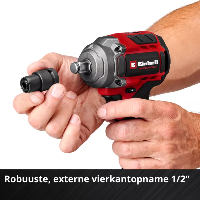 Einhell PROFESSIONAL accu slagmoersleutel TP-CW 18/750-C Li BL Solo Power X- Change (18 V, Koppel: 750 Nm, Losdraaimoment: 1000 Nm, Koolborstelloos, externe vierkantopname, zonder accu
