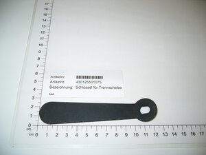 Schlüssel für Trennscheibe
