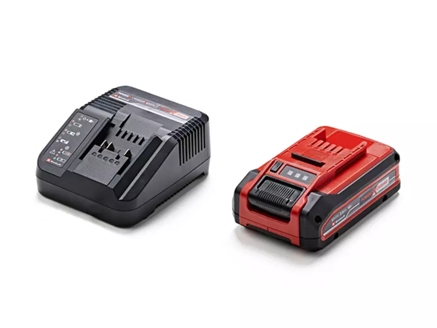 Power X-Change battery and charger included with the GE-CM 18/30 Li (1x3.0Ah).