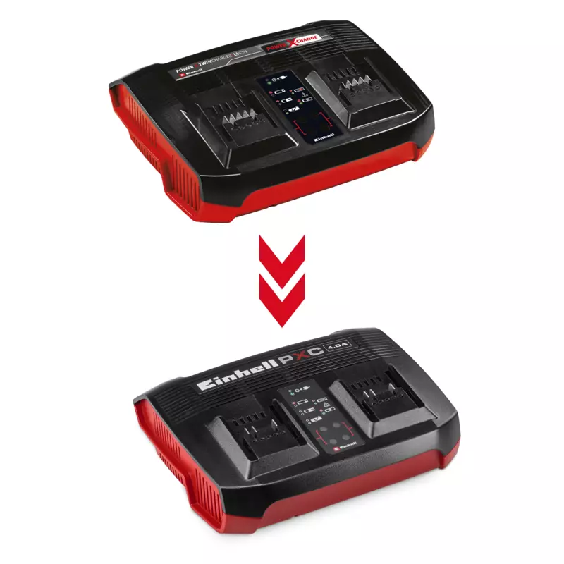 Einhell Power-X-Twincharger 4A dvojni polnilnik