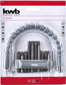 Bit set with flexible shaft, 11 pcs.