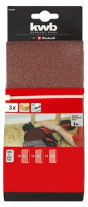 3-tlg. Schleifband-Set, Aluminiumoxid, 100 x 915 mm