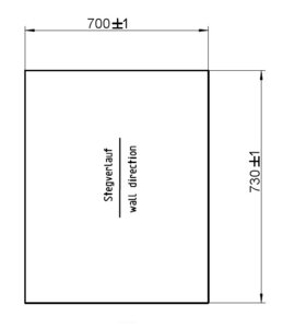 Stegplatte 700 x 730 x 4 mm