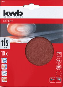 QUICK-STICK sanding discs for wood and metal, aluminium oxide, Ø 115 mm