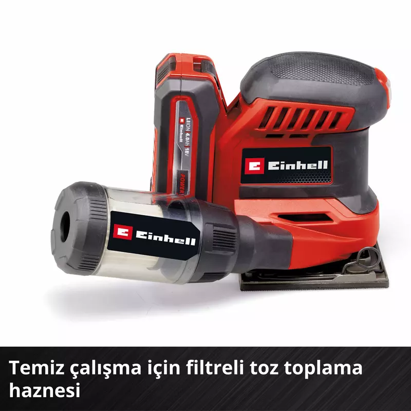 Einhell Akülü Avuç İçi Zımpara TE-OS 18/113 3X Li - Solo