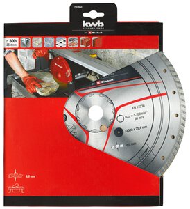 Diamond Cutting Disc, Turbo Rim, Ø 300 x 25.4 x 3.4 mm