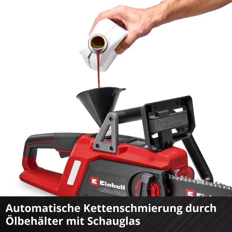 Einhell Akku-Kettensäge GE-LC 18/25 Li-Solo, 25 Cm Schwertlänge, Ohne Akku Und Ladegerät, Rückschlagschutz Und Sofort-Kettenbremse