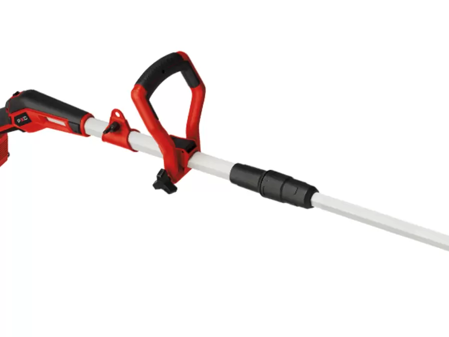 Einhell GE-CT 36/35 Li BL-Solo Akülü Kenar Kesme Makinesinin ayrılabilir kılavuz şaftının yandan görünümü.