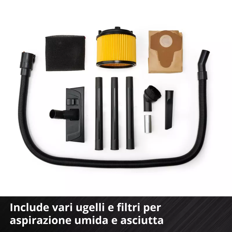10 Sacchetti Kallefornia K184 Per Aspirapolvere Einhell TC-VC 1820S / 1820SA – Carta Ecologica 12L – Classe L