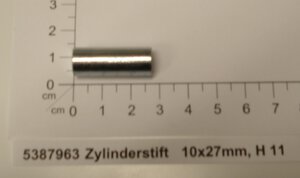 Zylinderstift   10x27mm, H 11