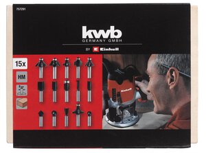 Router bit set 8 mm 15 pcs.