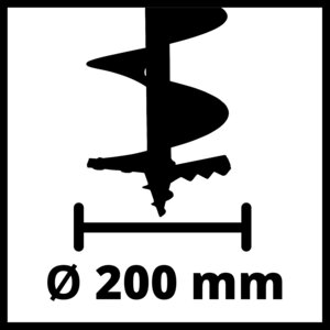 Tarière 200 mm