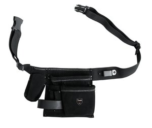 Pochette ceinture porte-outils, cuir, avec ceinture en nylon