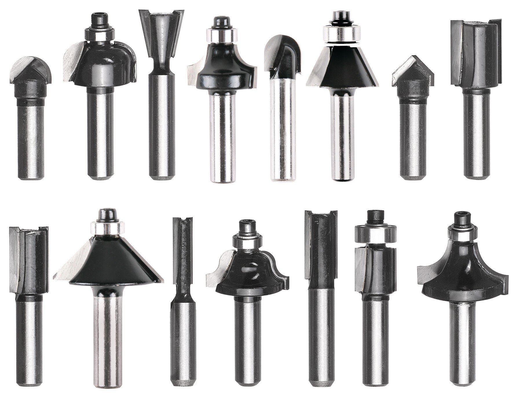Router bit set 8 mm 15 pcs. | Cutter set