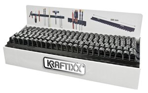 Werkzeughalter mit 24 Plastik-Klemmen, 20 Stück im Display