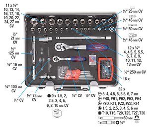 Werkzeugkoffer, 129-tlg.