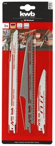 3-pc. Reciprocating Saw Blade Set for Wood and Metal