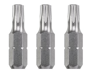 INDUSTRIAL STEEL bits, 25 MM, TamperTorx, carded