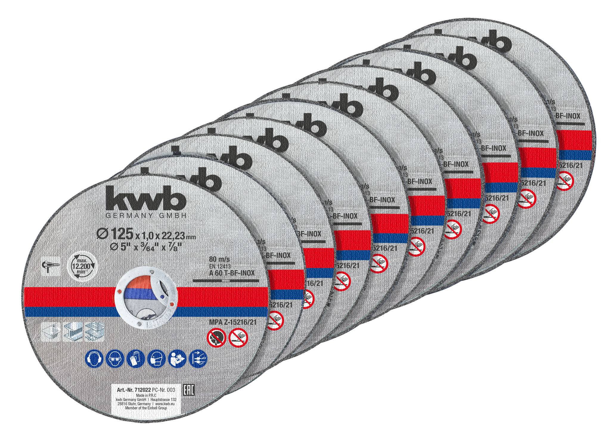 Kotouč řezný na úhlovou brusku 10 cut discs thin 125x1.0 Can