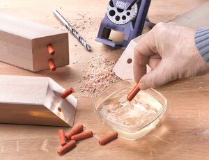 Vorgeleimte Holzdübel